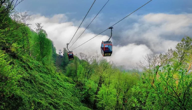 تله‌کابین رامسر؛ تماشای طبیعت از آسمان