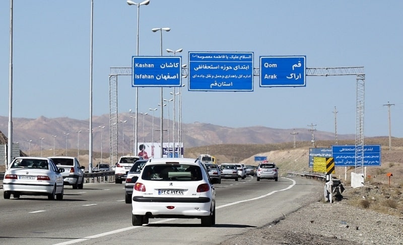 مسیر دسترسی به کاشان