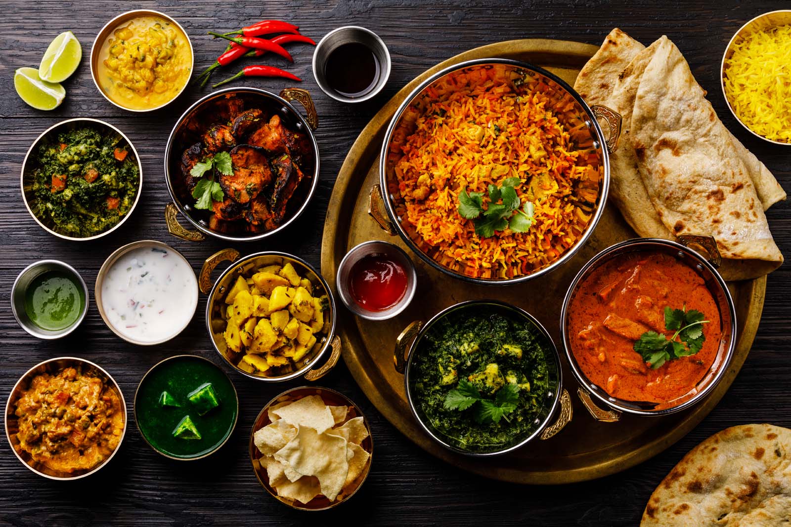 غذاهای متنوع و رنگارنگ هندی