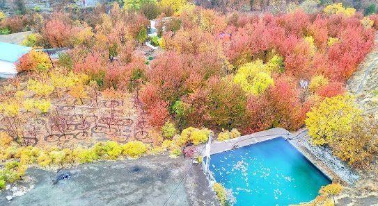 منظره پاییزی روستای سنگان تهران